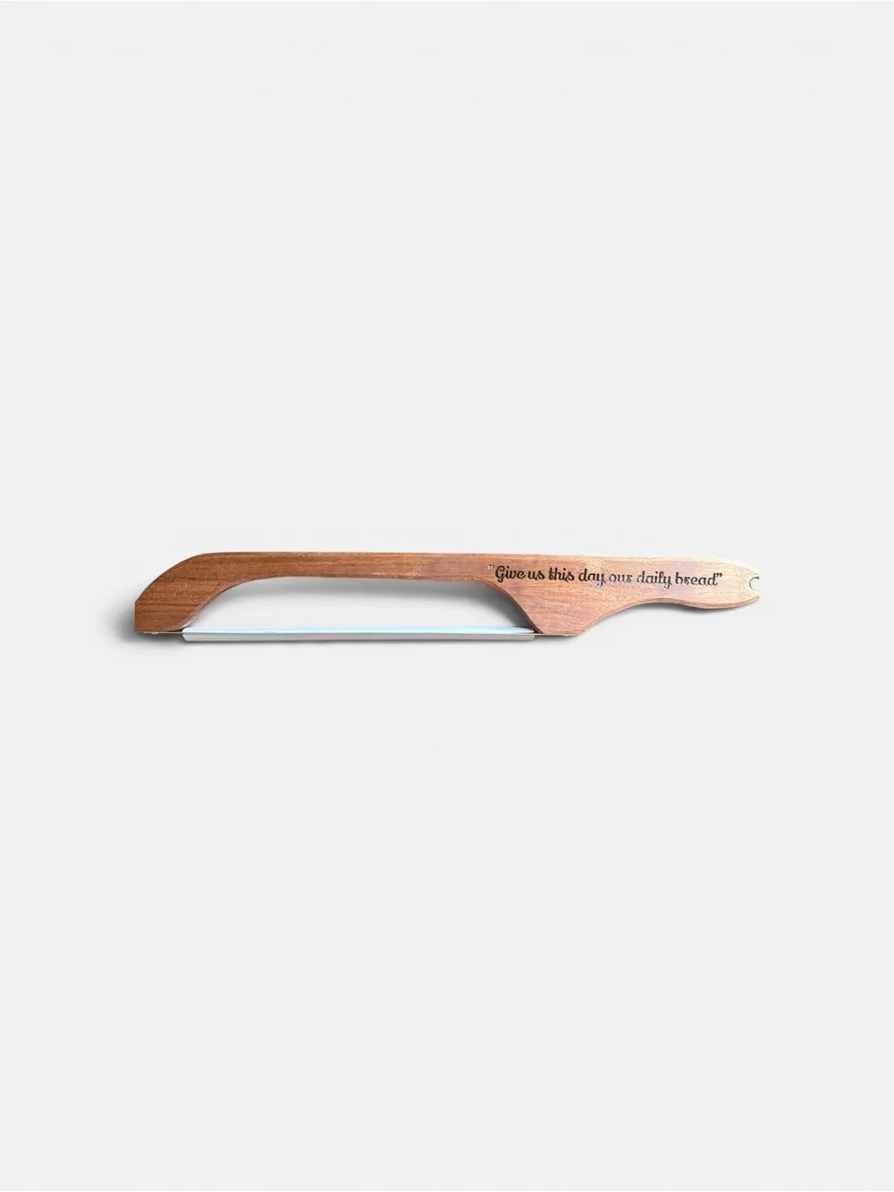 Wooden Serrated Bread Knife - Natural Wood Finish